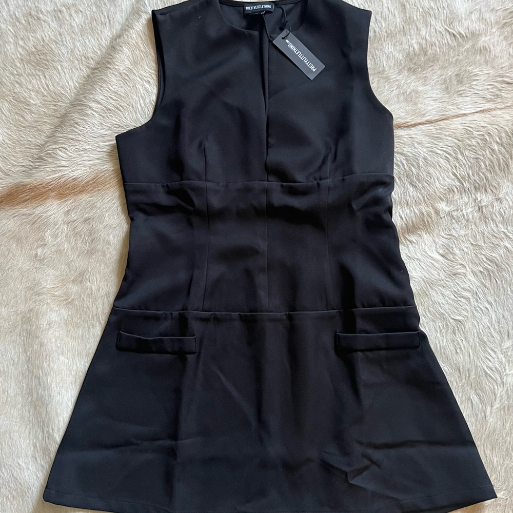 black mini dress
